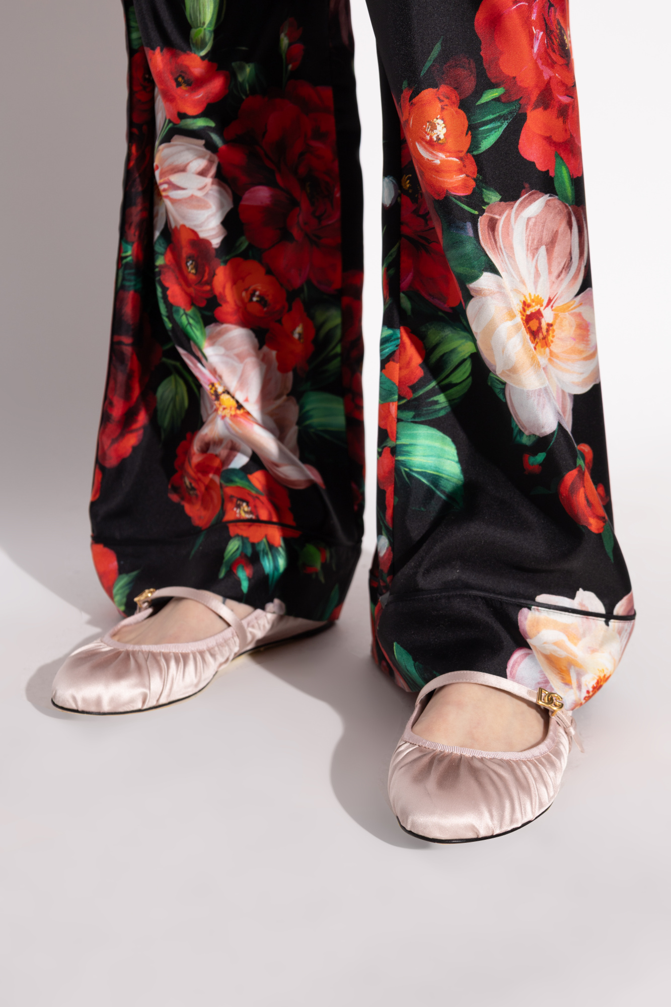 Pink Satin Ballet Flats Dolce & Gabbana - Vitkac AS